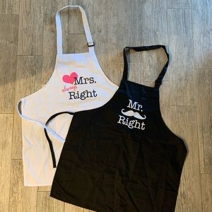 Bride/groom aprons: engagement gift